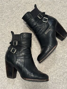 Frye Patty Gore Black LeatherAnkle Bootie | Size 7.5M